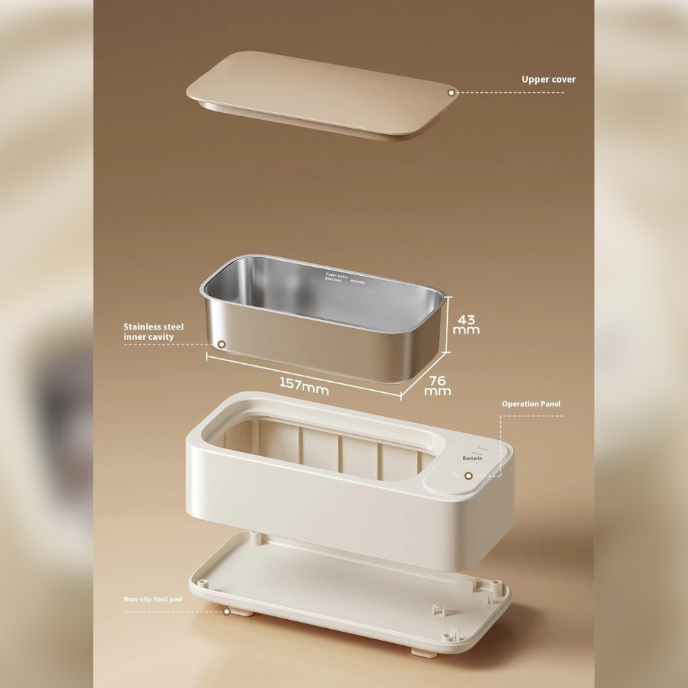 ZapClean™ Ultrasonic Cleaner – 47,000 Hz & 20,000 HzDeep Clean with UV & 4 Smart Modes