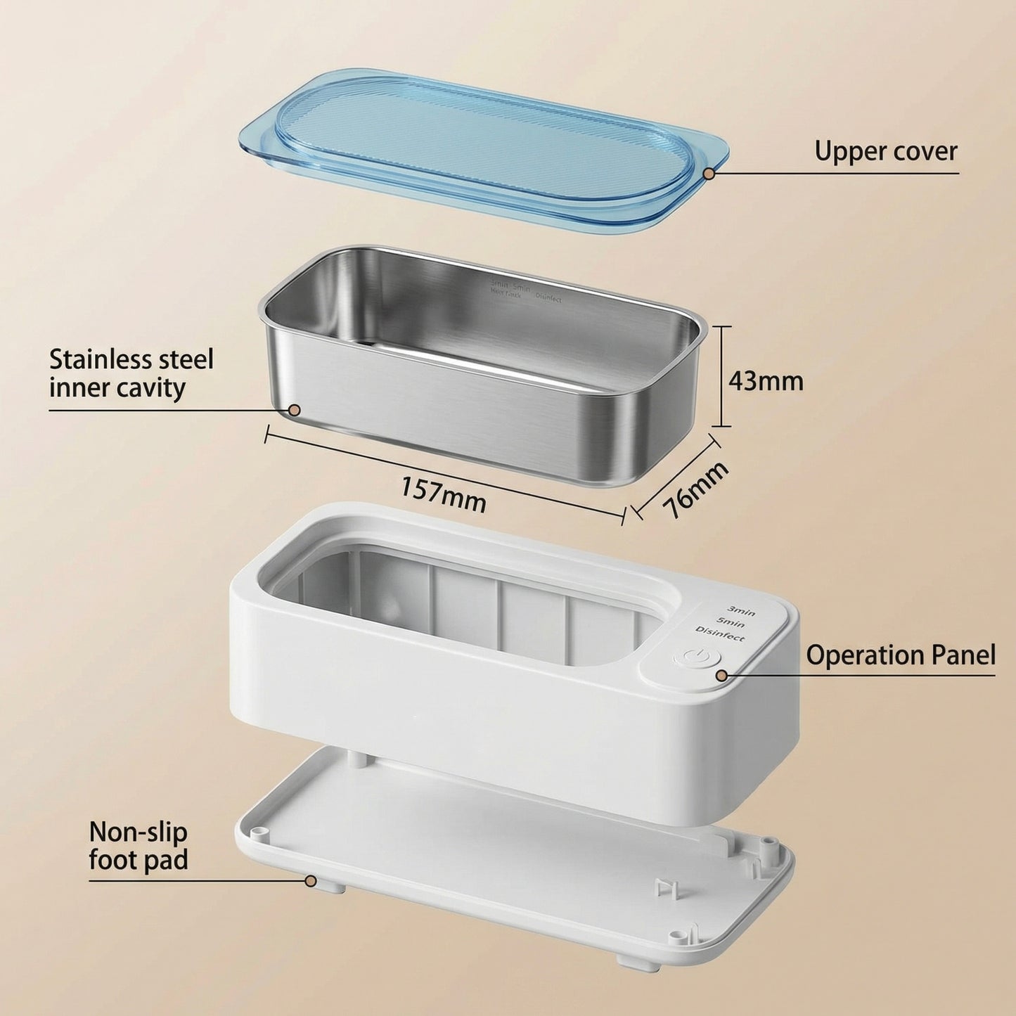 Ultrasonic Cleaner — 47,000 Hz