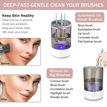 Premium Makeup Brush Cleaner — Spin Clean & Air Dry